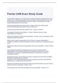 Florida CAM Exam Study Guide with complete solutions 