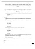 HESI V2 MATHS. QUESTIONS AND ANSWERS