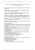 ATI Critical Thinking Exam/143 Questions and Answers for ATI Proctored Exam: Latest Solution Guaranteed A+.