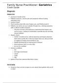 Geriatrics crash study guide for FNP board exam