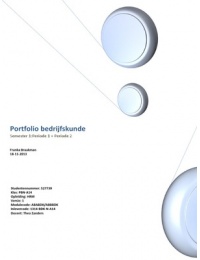 Portfolio-toegepaste bedrijfskunde