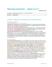 Samenvatting literatuur en jurisprudentie wk 5-7 Materieel Strafrecht