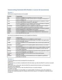 Samenvatting Statistiek SPSS Module 1-6 (voor de tussentoets)