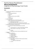 Musculoskeletal crash study guide for FNP board exam