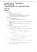 Respiratory crash study guide for FNP board exam