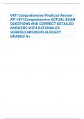 VATI Comprehensive Predictor Review / ATI VATI Comprehensive ACTUAL EXAM QUESTIONS AND CORRECT DETAILED ANSWERS WITH RATIONALES VERIFIED ANSWERS ALREADY GRADED A+