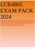 LCR4805 EXAM PACK 2024 