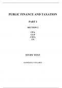 PUBLIC FINANCE AND TAXATION Notes 2024