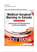 Test Bank For Medical-Surgical Nursing in Canada 4th Edition By Sharon L. Lewis; Margaret McLean Heitkemper; Linda Bucher 9781771720489 Chapter 1-72 Complete Guide .