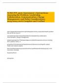 NURS FPX 4900 Assessment 1 Instructions: Assessing the Problem: Leadership, Collaboration, Communication, Change Management, and Policy Considerations 2023/2024 100% Complete and Verified