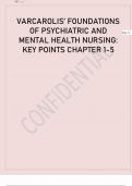 VARCAROLIS’ FOUNDATIONS OF PSYCHIATRIC AND MENTAL HEALTH NURSING KEY POINTS CHAPTER 1 5.