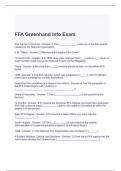 FFA Greenhand Info Exam Questions and Answers (Graded A)