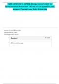 EGEE 102 EXAM 1- (SP23)- Energy Conservation for Environmental Protection 150 out of 150 questions and answers Pennsylvania State University