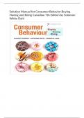 Solution Manual for Consumer Behavior Buying  Having and Being Canadian 7th Edition by Solomon  White Dahl