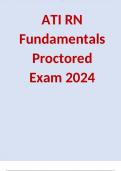 ATI RN Fundamentals Proctored  Exam 2024