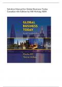 Solution Manual for Global Business Today Canadian 4th Edition by Hill McKaig ISBN