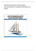 Solution Manual for Intermediate Accounting Vol 1 Canadian 3rd Edition Lo Fisher