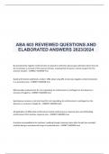 ABA 603 REVIEWED QUESTIONS AND  ELABORATED ANSWERS 2023/2024