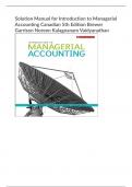 Solution Manual for Introduction to Managerial  Accounting Canadian 5th Edition Brewer  Garrison Noreen Kalagnanam Vaidyanathan