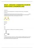 MCAT - ORGANIC CHEMISTRY EXAM-90 QUESTIONS & ANSWERS 2025