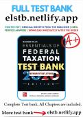 Test bank for essentials of federal taxation 2020 edition 11th edition spilker full chapters