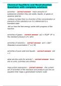 Chemical Equilibria and Neutralization Questions with complete solutions 