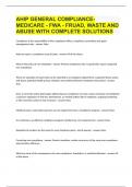 AHIP GENERAL COMPLIANCE- MEDICARE - FWA - FRUAD, WASTE AND ABUSE WITH COMPLETE SOLUTIONS|GUARANTEED SUCCESS