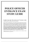 POLICE OFFICER ENTRANCE EXAM STUDY GUIDE