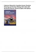 Solutions Manual for Canadian Income Taxation,  Planning and Decision Making 2023-2024, Bill  Buckwold, Kitunen, Roman & Iqbal, 26th Edition