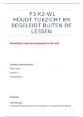 P3-K2-W1 HOUDT TOEZICHT EN BEGELEIDT BUITEN DE LES