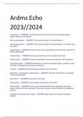 Ardms Echo 2023//2024 100% CORRECT ANSWERS