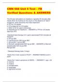 CMN 568 Unit 5 Test – FB Verified Questions & ANSWERS