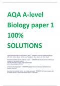 AQA A-level  Biology paper 1  100%  SOLUTIONS 