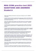 NHA CCMA practice test 2023  QUESTIONS AND ANSWERS Graded 