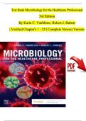 Test Bank For Microbiology for the Healthcare Professional, 3rd Edition By VanMeter,  All Chapters 1 - 25,  > Download as a Pdf File <