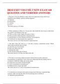 HESI EXIT VOLUME 5 NEW EXAM 160 QUESTIOS AND VERIFIED ANSWERS