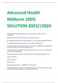 LATEST Advanced Health Midterm 100% SOLUTION 2023//2024