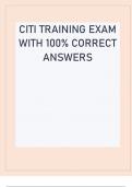 CITI TRAINING EXAM WITH 100% CORRECT.