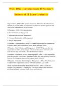 WGU D322 - Introduction to IT Section 7: Business of IT Exam Graded A+