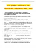 WGU D322 Intro to IT Practice Test A Questions and Answers Solved 100% Correct