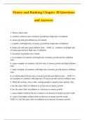 Money and Banking Chapter 20 Questions and Answers