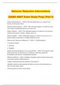 Behavior Reduction Interventions (QABA ABAT Exam Study Prep) (Part 5)