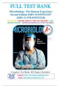 Test Bank for Microbiology The Human Experience (Second Edition) By John W. Foster Zarrintaj Aliabadi Joan L. Slonczewski 9780393533248 | Complete Guide A+