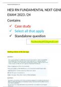 HESI RN FUNDAMENTAL NEXT GENERATION EXAM 2023 /24