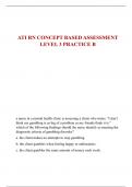ATI RN CONCEPT BASED ASSESSMENT  LEVEL 3 PRACTICE B