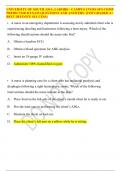 UNIVERSITY OF SOUTH ASIA, LAHORE - CAMPUS 1NURS SFS COMP PREDICTOR B EXAM QUESTIONS AND ANSWERS. [TOP GRADED A+ BEST DEFINITE SUCCESS] 