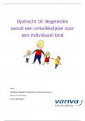 BPV-opdracht 10: Begeleiden  vanuit een ontwikkelplan voor  een individueel kind - afgerond met GOED