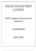 NR 667 EXAM PREP LATEST FNP CAPSTONE PRACTICUM & INTENSIVE ANSWERED 20232024.