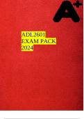 ADL2601 EXAM PACK 2024