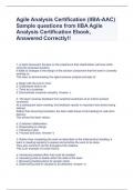 Agile Analysis Certification (IIBA-AAC) Sample questions from IIBA Agile Analysis Certification Ebook, Answered Correctly!!